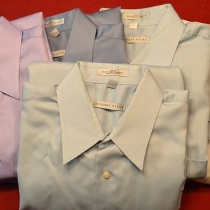 Lot of five Geoffrey Beene men's dress shirts